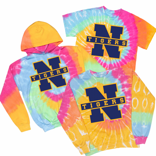 Northport Tigers - Pastel Tie Dye | Pulaski Road Spiritwear Fundraiser | LI Spirit & Sports Apparel