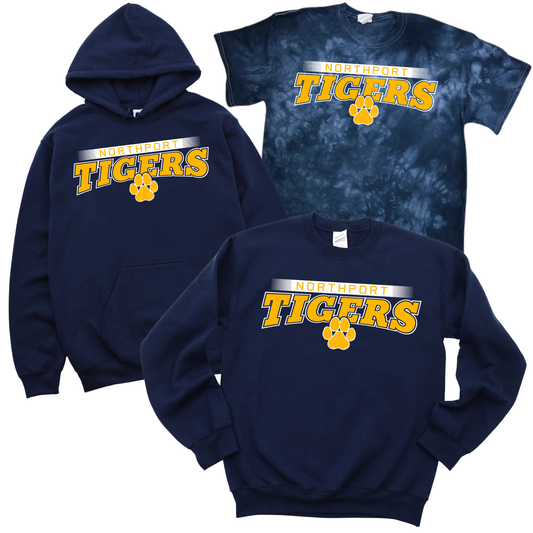 Northport Tigers Classic Arch - Navy | Pulaski Road Spiritwear Fundraiser | LI Spirit & Sports Apparel