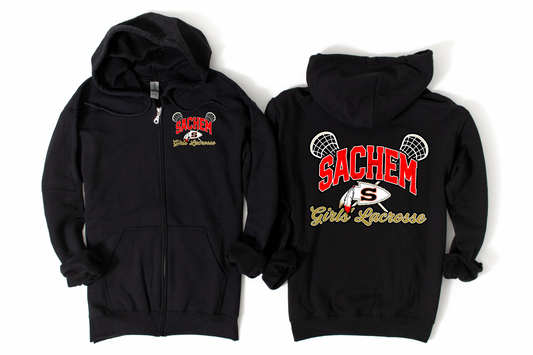 Sachem Girls’ Lacrosse Zip-Up Hoodie | Sachem Sports Apparel | LI Spirit & Sports Apparel