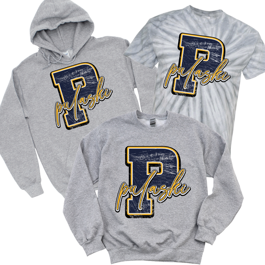 Pulaski Heritage - Athletic Gray | Pulaski Road Spiritwear Fundraiser | LI Spirit & Sports Apparel