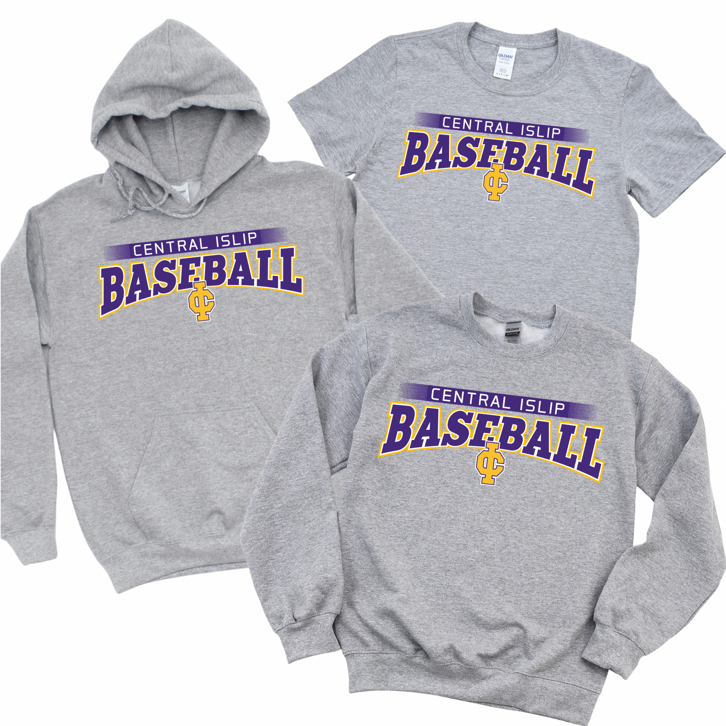 CI Baseball Classic Arch - Athletic Gray | CI Baseball Spiritwear Fundraiser | LI Spirit & Sports Apparel