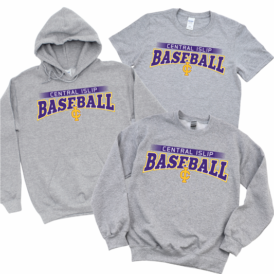 CI Baseball Classic Arch - Athletic Gray | CI Baseball Spiritwear Fundraiser | LI Spirit & Sports Apparel