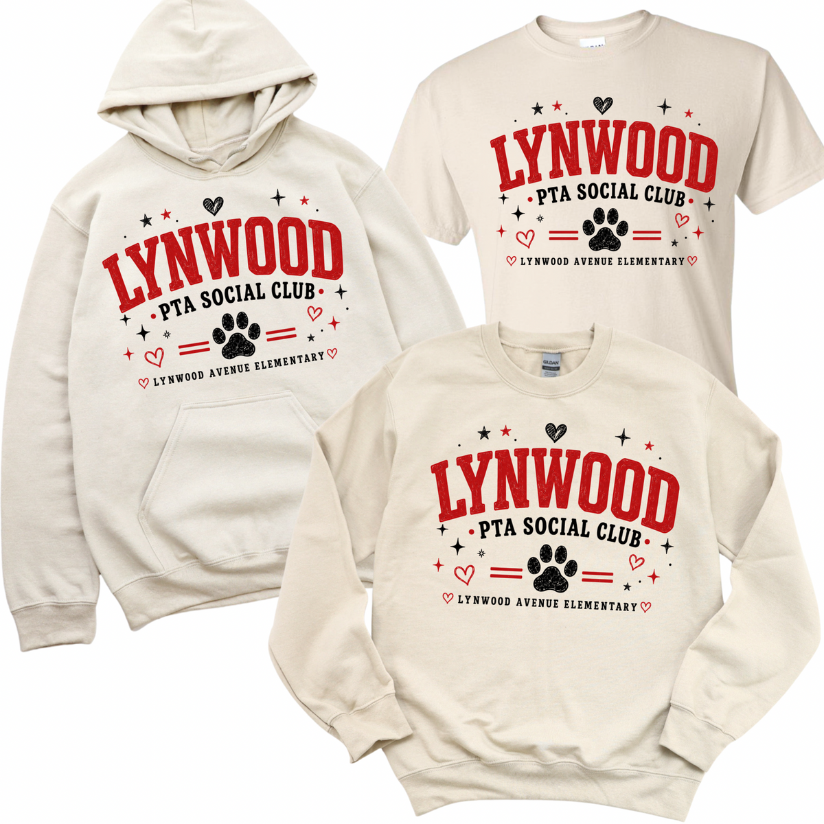 Lynwood PTA Social Club - Sand | Lynwood Elementary Spiritwear Fundraiser | LI Spirit & Sports Apparel