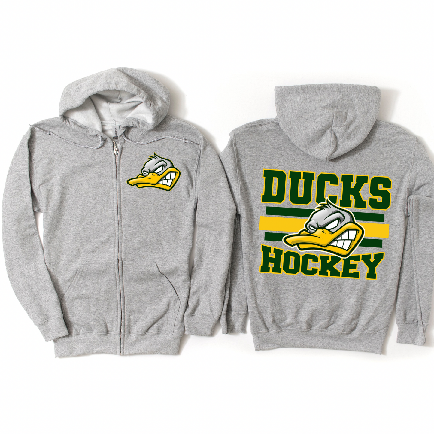 Ducks Hockey Zip-Up Hoodie | Ducks Hockey Spiritwear | LI Spirit & Sports Apparel