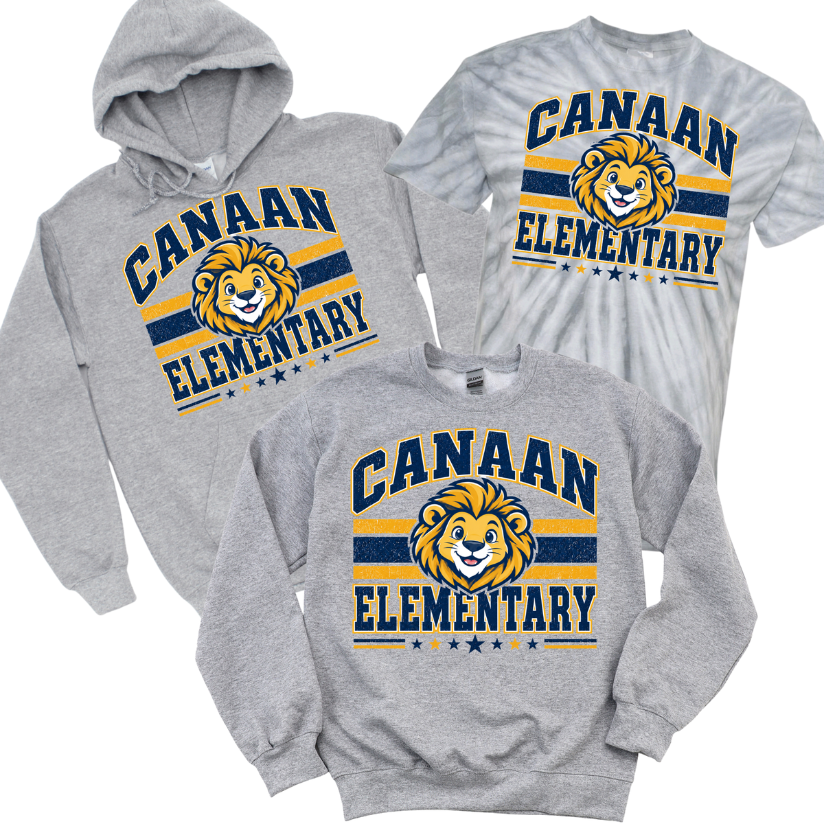 Canaan Retro Lion - Athletic Gray | Canaan Spiritwear Fundraiser | LI Spirit & Sports Apparel