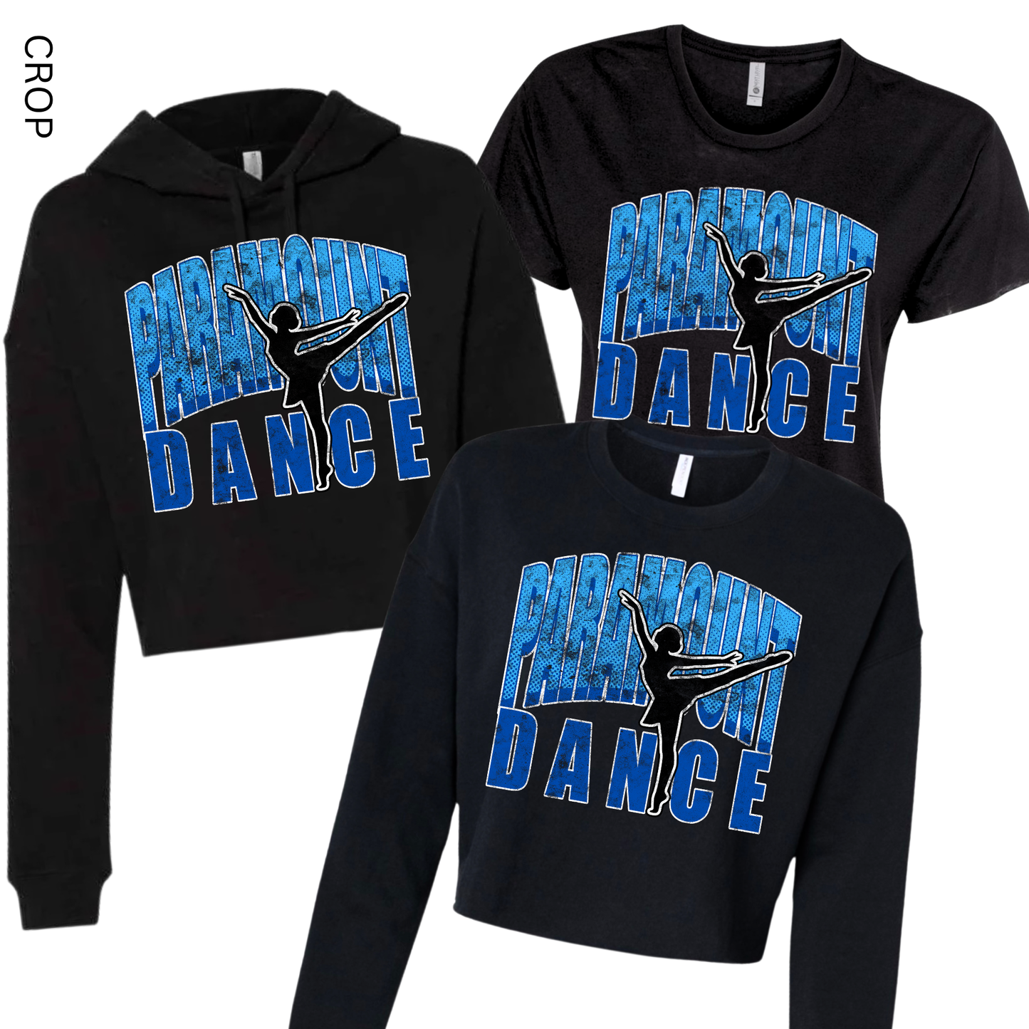 Paramount Electric Leap Cropped - Black [Adult Sizes Only] | Paramount Dance Academy | LI Spirit & Sports Apparel