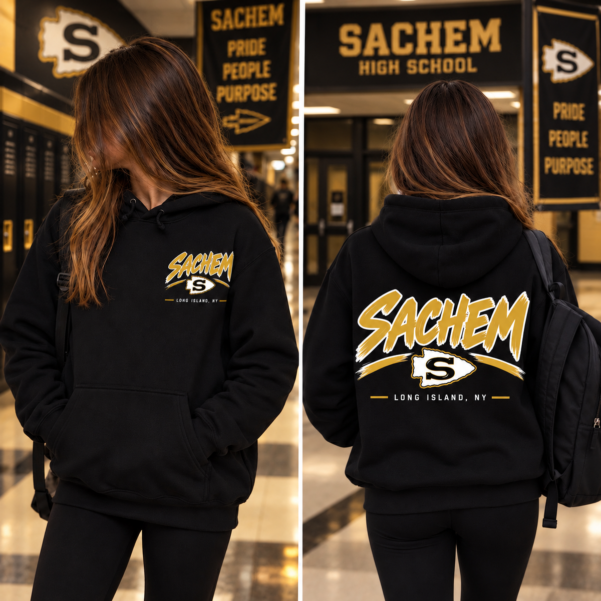 Sachem Gold Edge  - Black | Sachem Apparel | LI Spirit & Sports Apparel