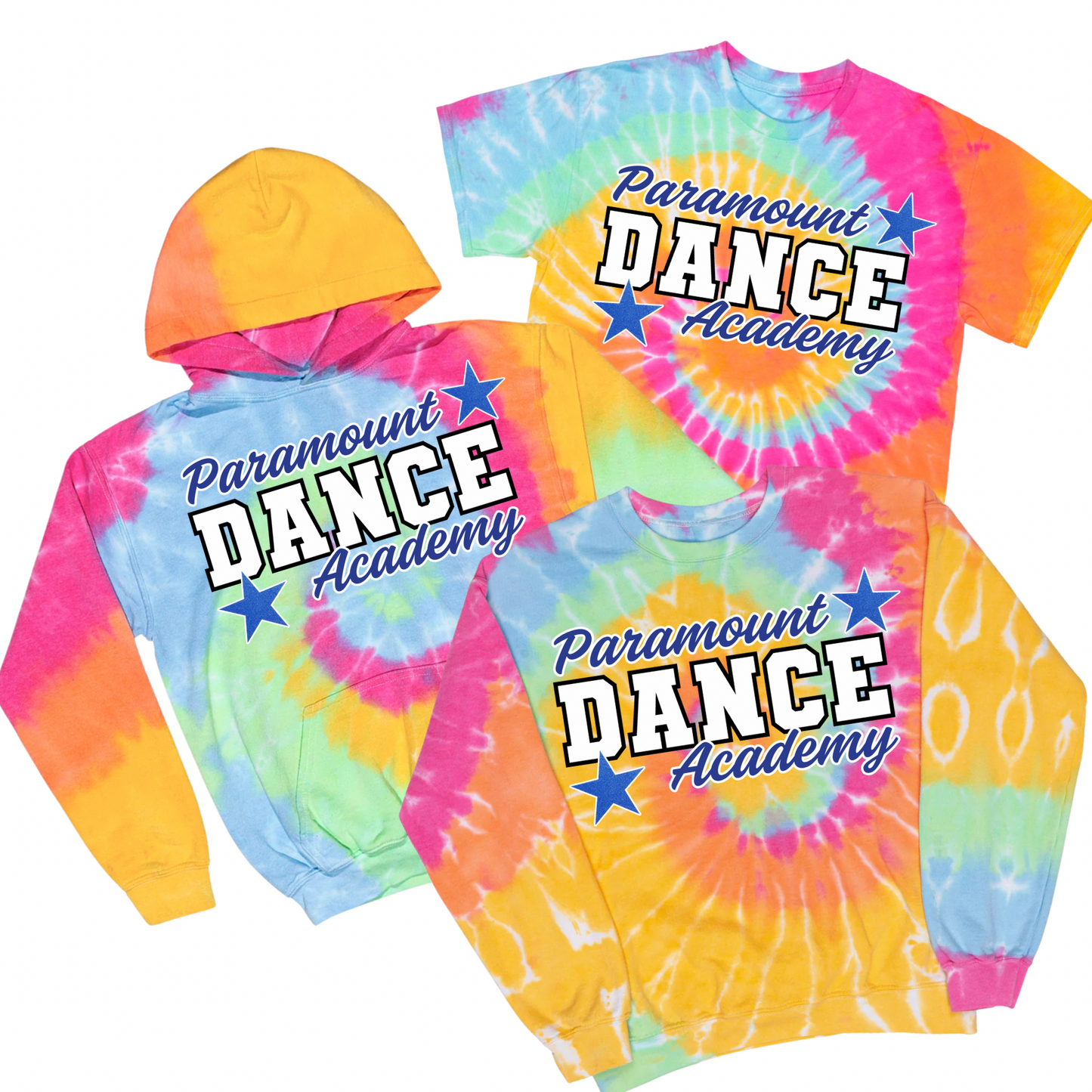 Paramount Dance Academy Stars Tie Dye | Paramount Dance Academy | LI Spirit & Sports Apparel