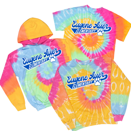 Retro Eugene Auer Tie Dye | Eugene Auer Spiritwear Fundraiser | LI Spirit & Sports Apparel