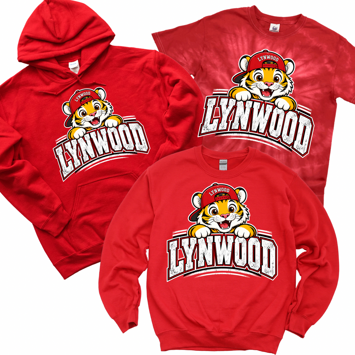 Lynwood Tiger Peek - Red | Lynwood Spiritwear Fundraiser | LI Spirit & Sports Apparel
