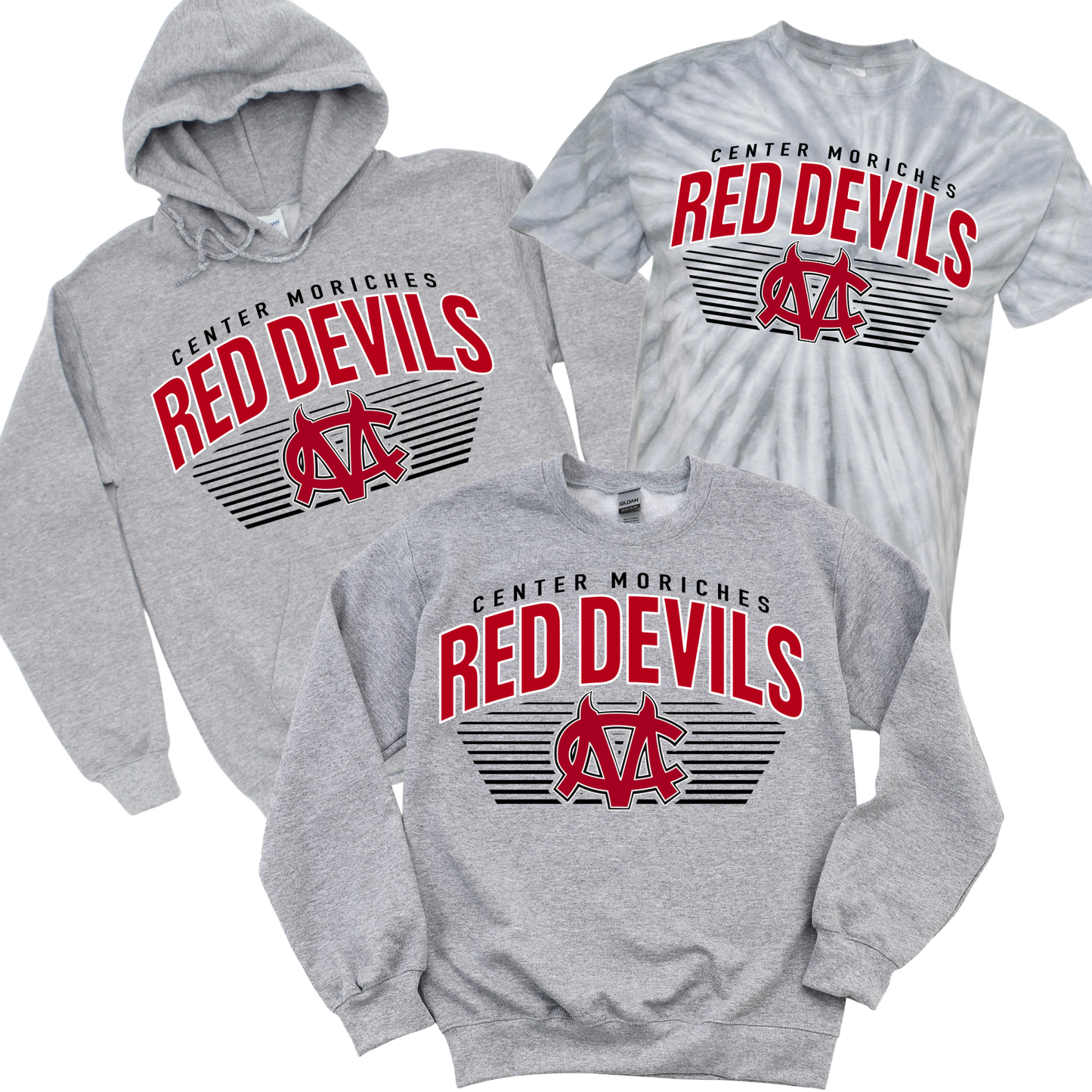 CM Red Devils Horizon - Athletic Gray | Center Moriches HS Spiritwear Fundraiser | LI Spirit & Sports Apparel