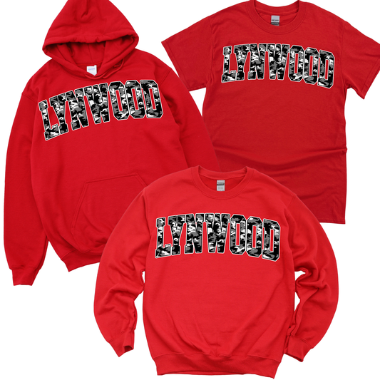 Camo Lynwood - Red | Lynwood Spiritwear Fundraiser | LI Spirit & Sports Apparel