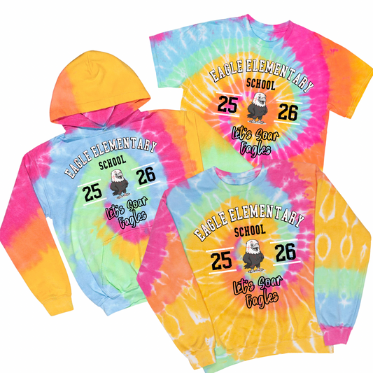 Eagle Elementary 25-26 Tie Dye | Eagle Elementary Spiritwear Fundraiser | LI Spirit & Sports Apparel