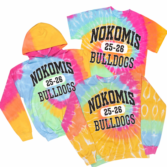 Nokomis Bulldogs 25-26 Tie Dye | Nokomis Spiritwear Fundraiser | LI Spirit & Sports Apparel