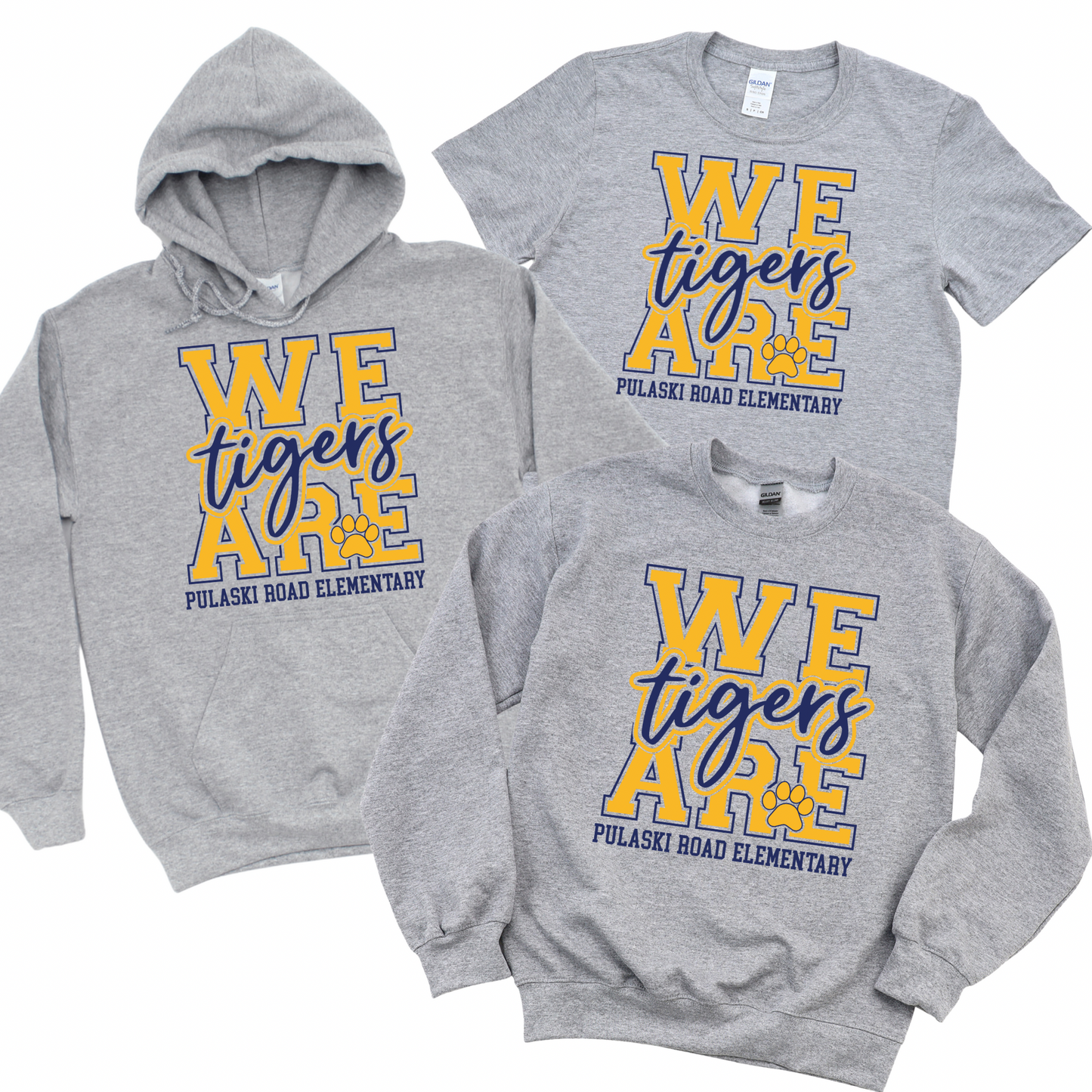We Are Tigers - Athletic Gray | Pulaski Road Spiritwear Fundraiser | LI Spirit & Sports Apparel