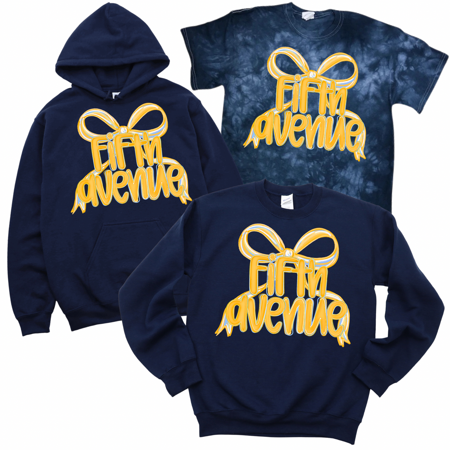 Fifth Avenue Bow - Navy | Fifth Avenue Elementary Spiritwear Fundraiser | LI Spirit & Sports Apparel