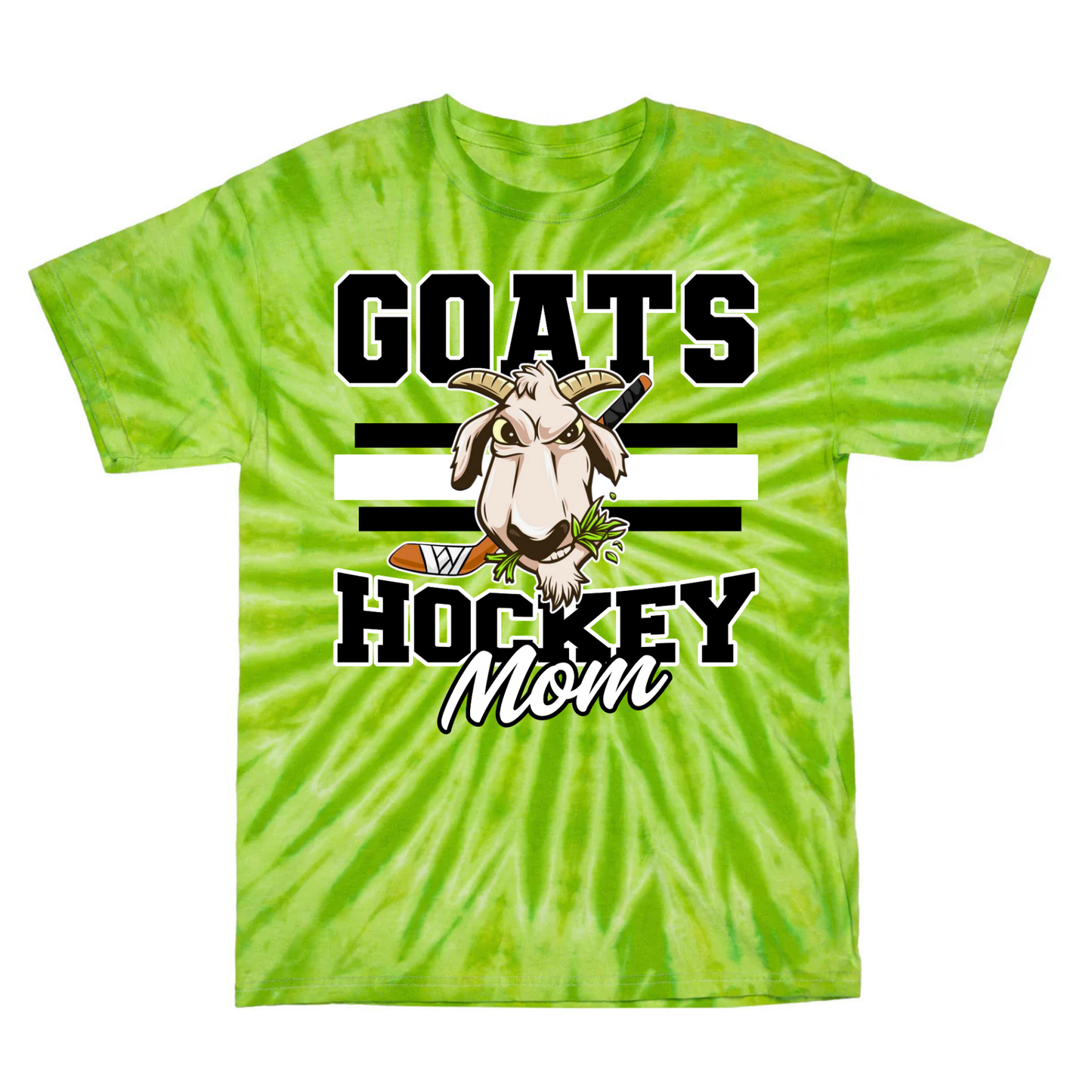 Goats Hockey Mom Tie Dye T-Shirt | Goats Hockey Spiritwear | LI Spirit & Sports Apparel