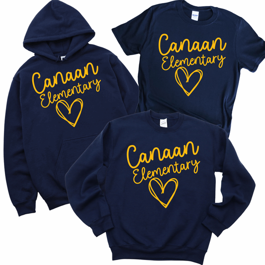 Puffed Canaan Heart | Canaan Spiritwear Fundraiser | LI Spirit & Sports Apparel