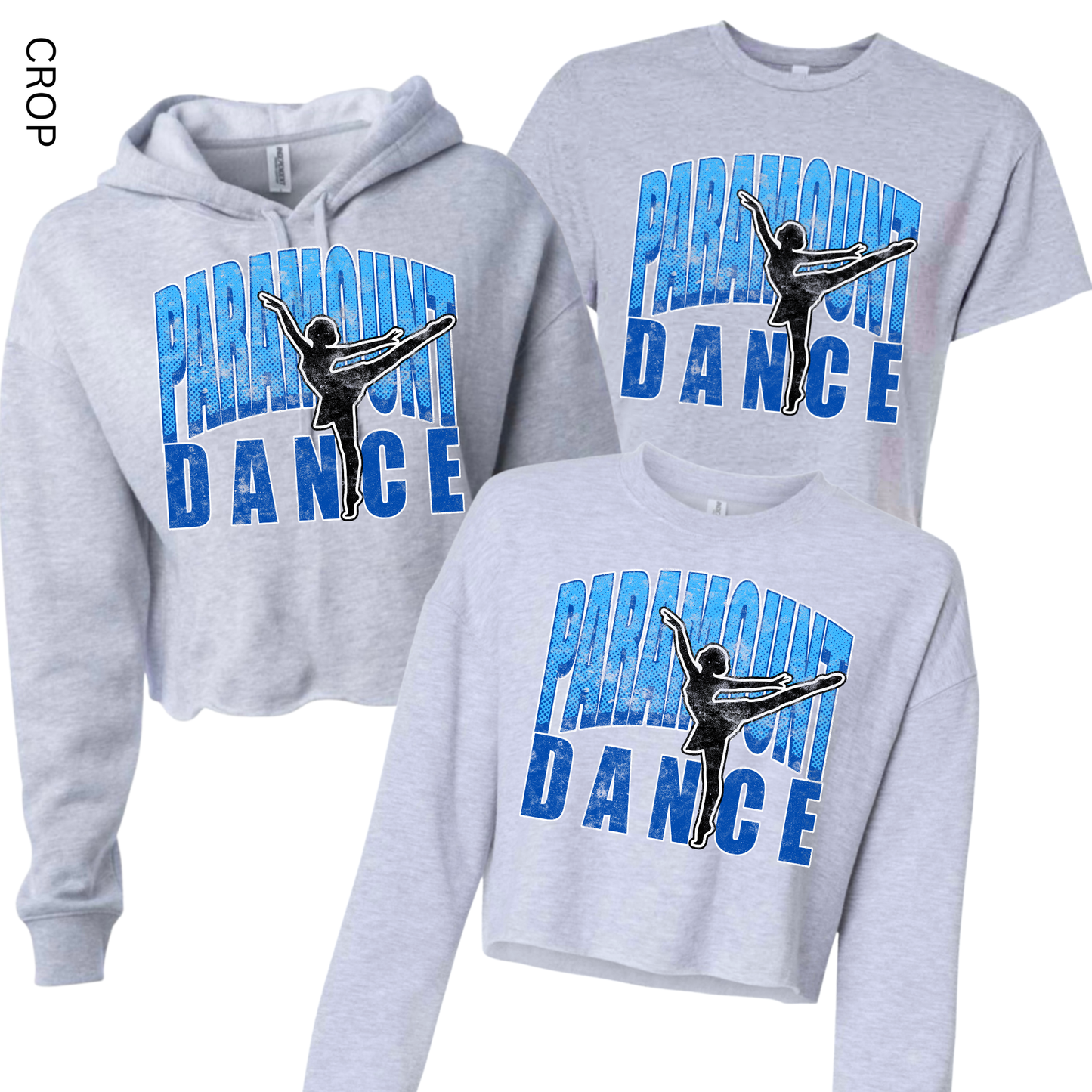 Paramount Electric Leap Cropped - Athletic Gray [Adult Sizes Only] | Paramount Dance Academy | LI Spirit & Sports Apparel