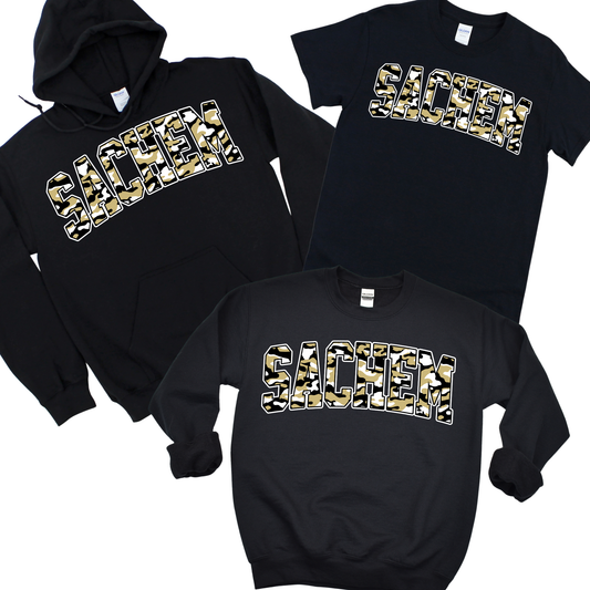 Sachem Camo - Black | Nokomis Elementary Spiritwear Fundraiser | LI Spirit & Sports Apparel