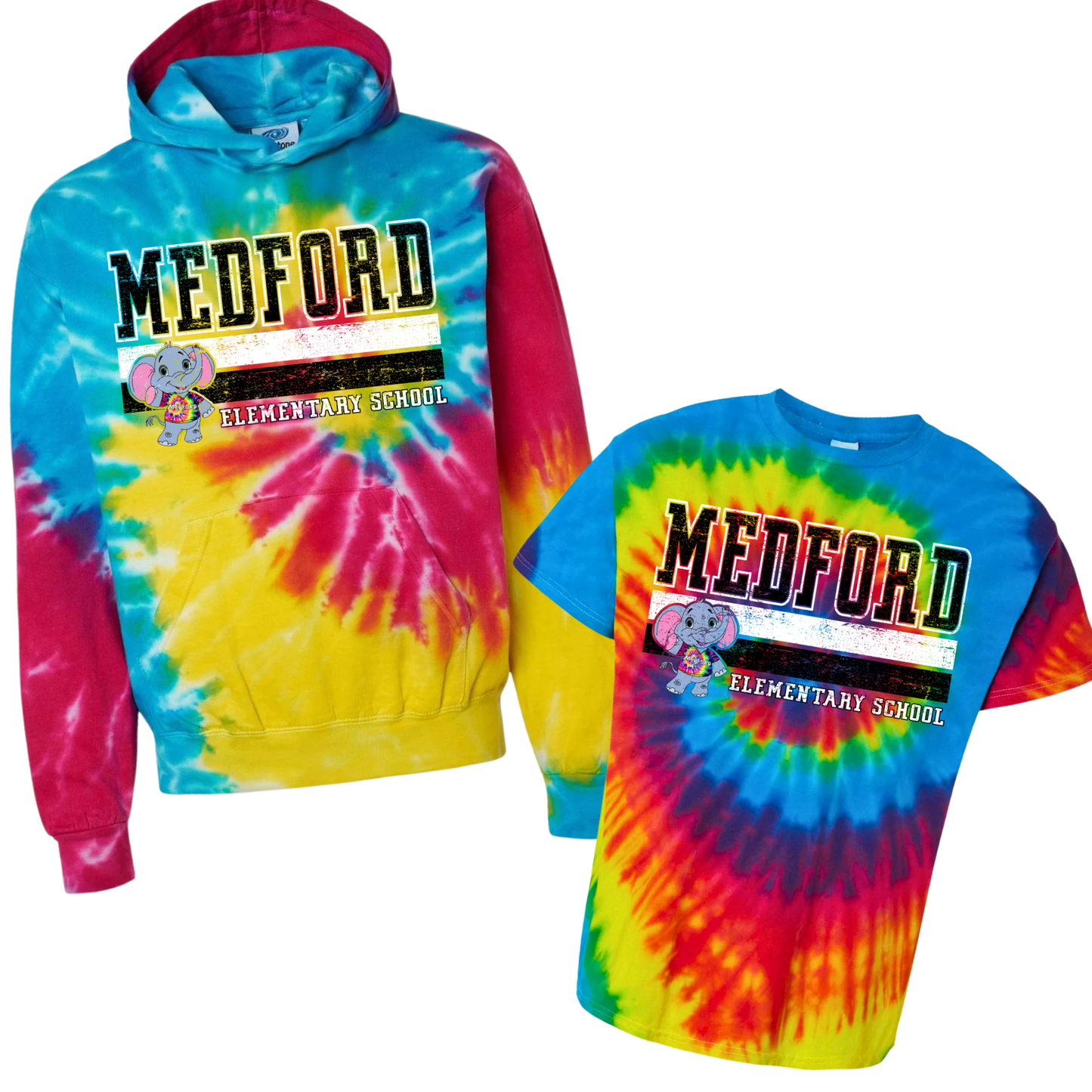 Vintage Medford Elementary Tie Dye | Medford Ave Elementary Spiritwear Fundraiser | LI Spirit & Sports Apparel
