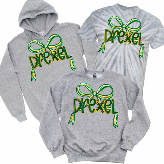 Drexel Bow - Athletic Gray | Drexel Avenue Apparel | LI Spirit & Sports Apparel