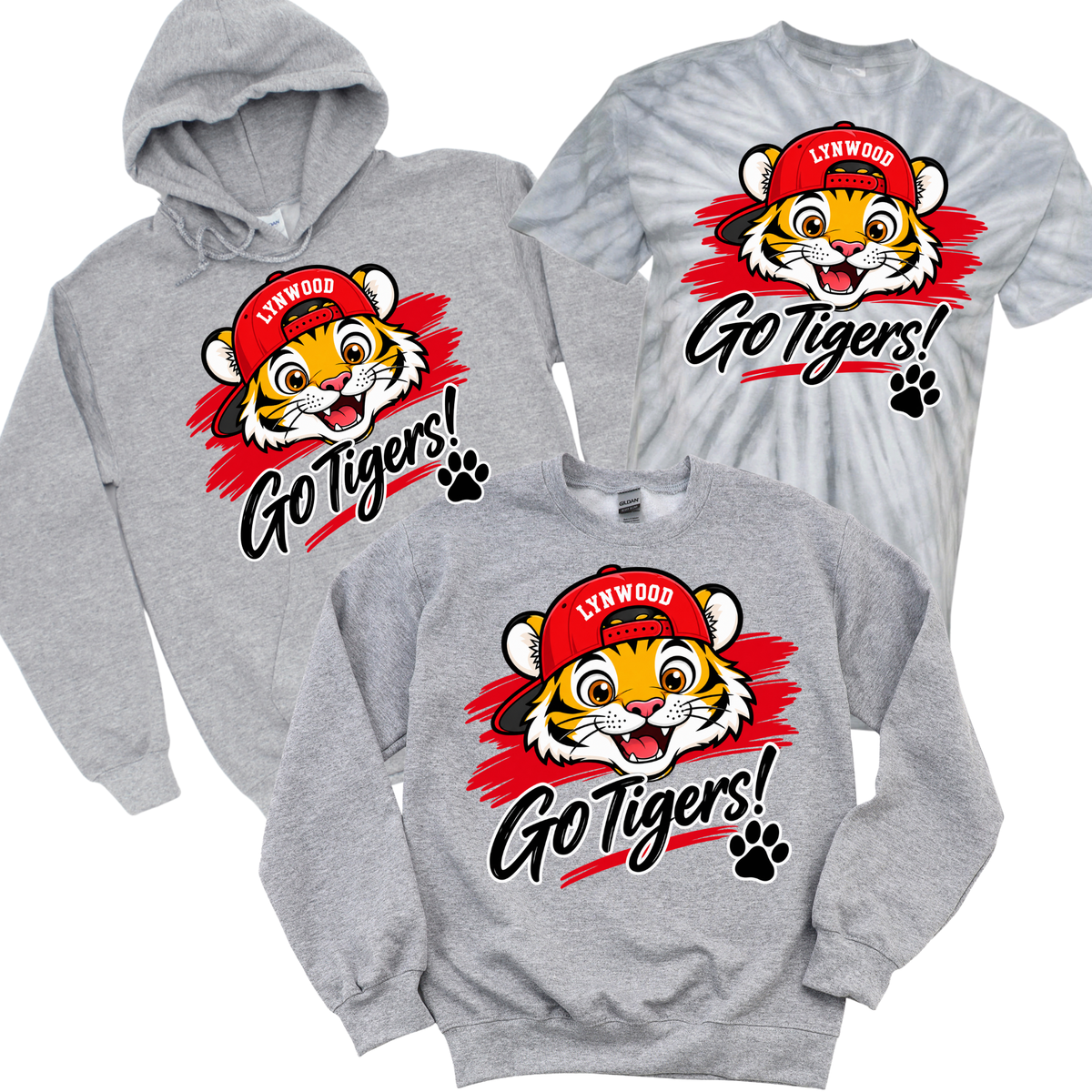 Lynwood Go Tigers - Athletic Gray | Lynwood Spiritwear Fundraiser | LI Spirit & Sports Apparel