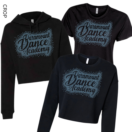 Rhinestone Paramount Dance Academy Cropped [Adult Sizes Only] | Paramount Dance Academy | LI Spirit & Sports Apparel