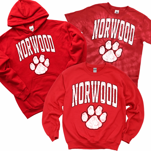 Varsity Norwood Paw | Norwood Elementary Spiritwear Fundraiser | LI Spirit & Sports Apparel
