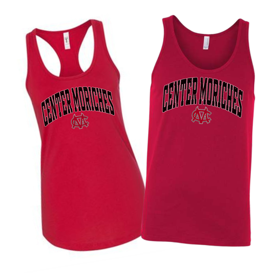 Varsity Center Moriches Tank Top - Red | Center Moriches HS Spiritwear Fundraiser | LI Spirit & Sports Apparel