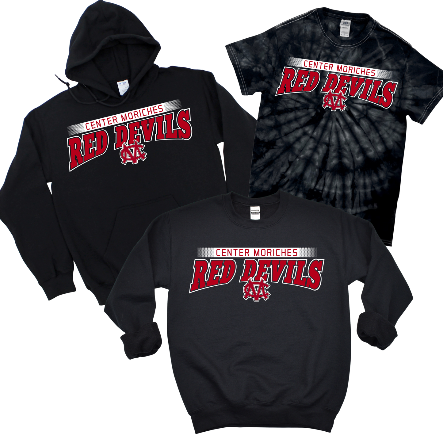 Center Moriches Red Devils Arch - Black | Center Moriches HS Spiritwear Fundraiser | LI Spirit & Sports Apparel