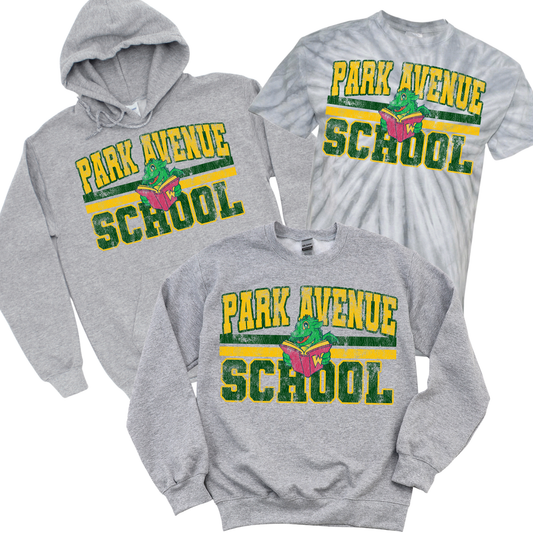 Distressed Park Avenue - Atlantic Gray | Park Avenue Spiritwear Fundraiser | LI Spirit & Sports Apparel