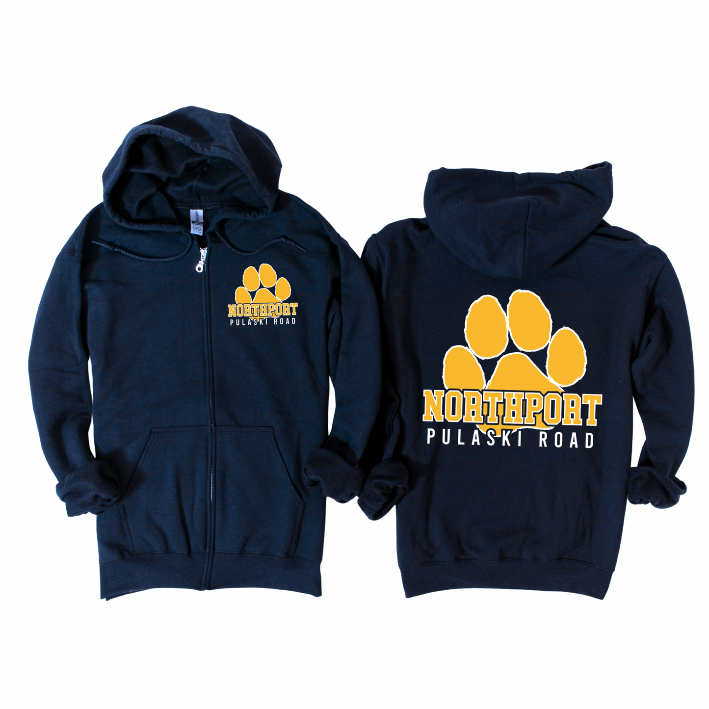 Northport Pulaski Road Zip-Up Hoodie | Pulaski Road Spiritwear Fundraiser | LI Spirit & Sports Apparel
