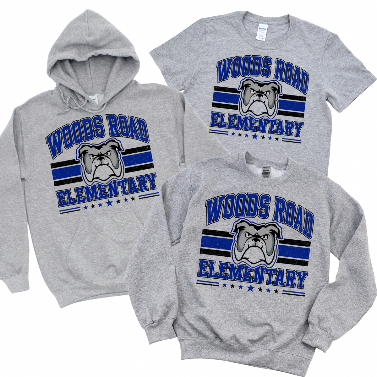 Woods Road All-American  - Athletic Gray | Woods Road Elementary Spiritwear Fundraiser | LI Spirit & Sports Apparel
