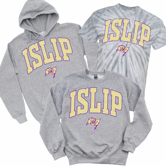 Varsity Islip Buccaneers - Athletic Gray | Wing Elementary Spiritwear Fundraiser | LI Spirit & Sports Apparel