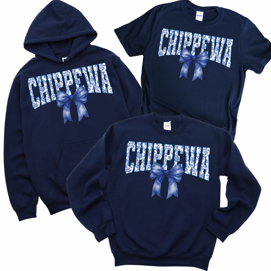 Varsity Chippewa Coquette Bow | Chippewa Spiritwear Fundraiser | LI Spirit & Sports Apparel