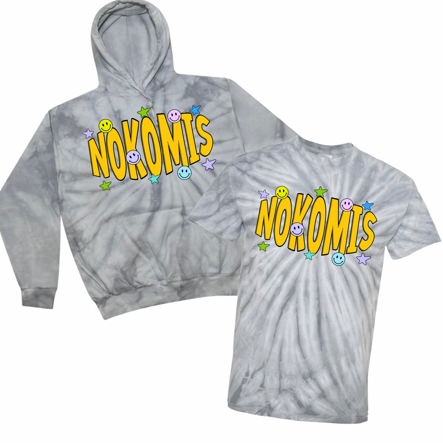 Smiley Nokomis Tie Dye | Nokomis Spiritwear Fundraiser | LI Spirit & Sports Apparel