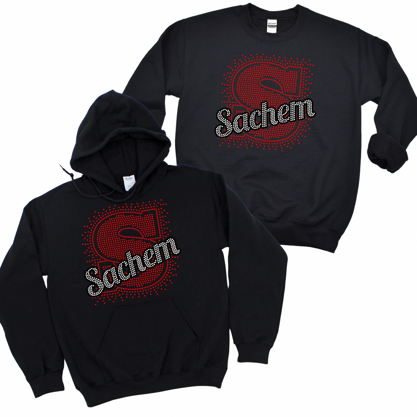 Rhinestone Red S Sachem | Sachem Apparel | LI Spirit & Sports Apparel