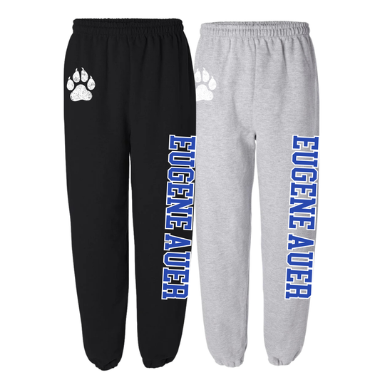 Eugene Auer Paw Print Sweatpants | Eugene Auer Spiritwear Fundraiser | LI Spirit & Sports Apparel