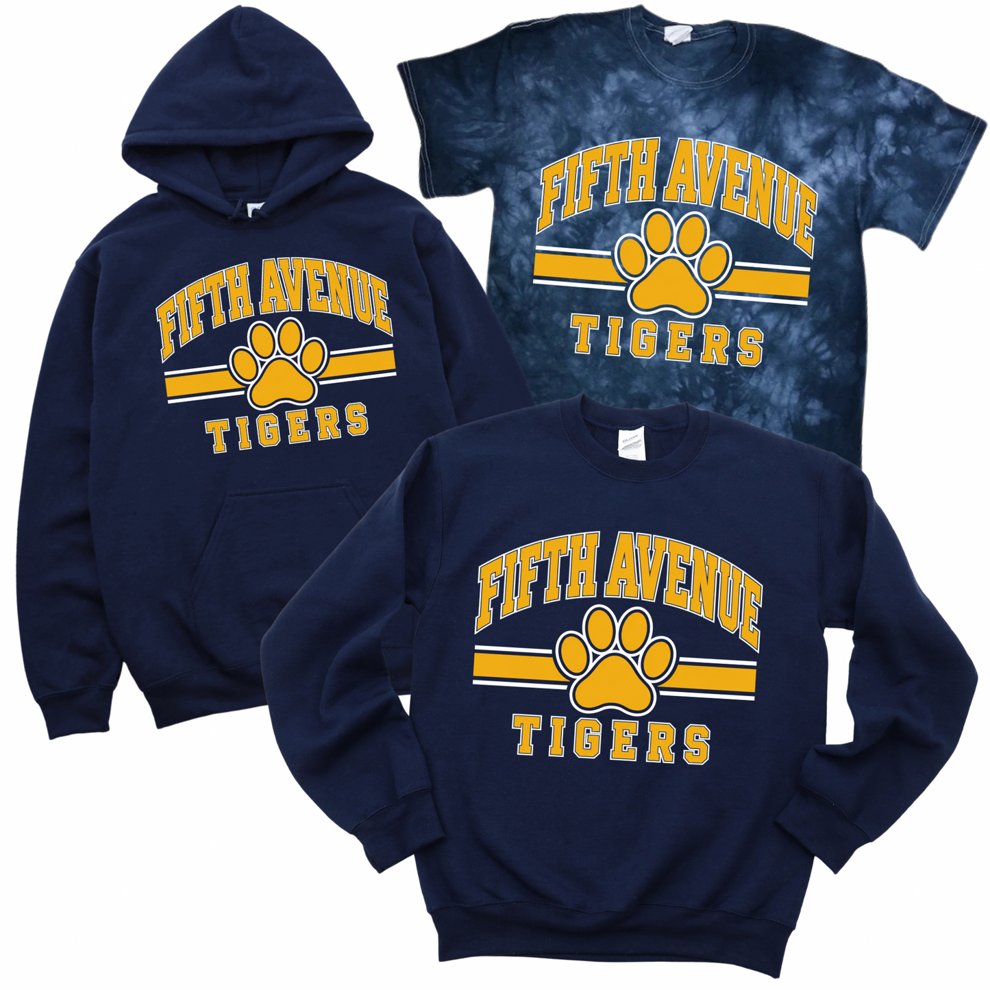 Fifth Avenue Varsity Stripe - Navy | Fifth Avenue Elementary Spiritwear Fundraiser | LI Spirit & Sports Apparel