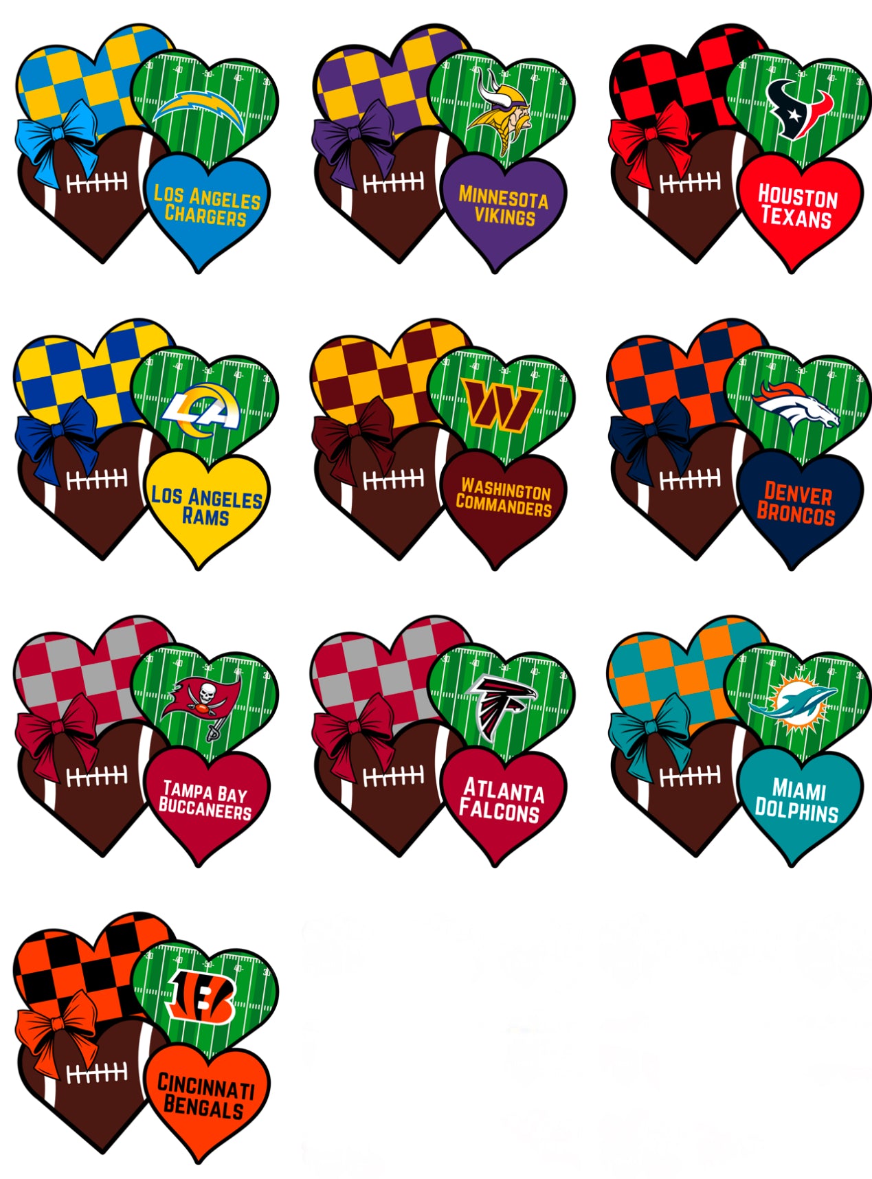 NFL Football Heart | Sports Apparel | LI Spirit & Sports Apparel
