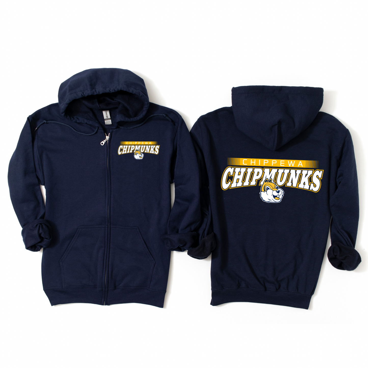 Chippewa Chipmunks Zip-Up Hoodie | Chippewa Spiritwear Fundraiser | LI Spirit & Sports Apparel