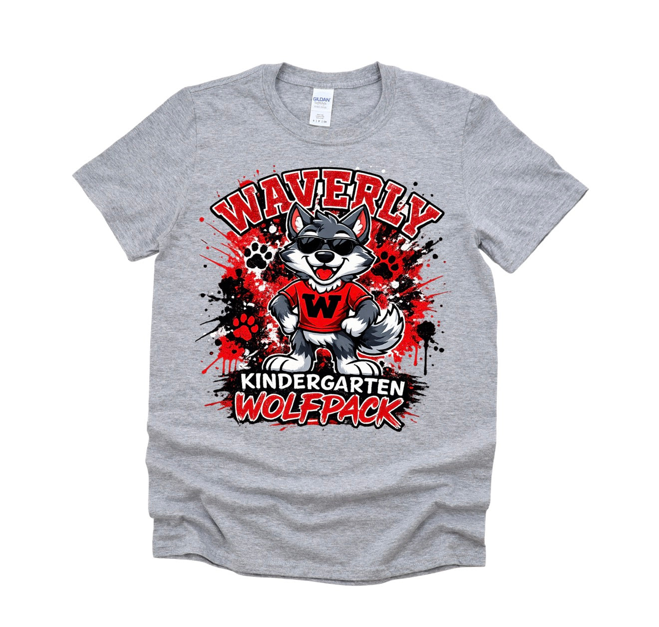 Waverly Kindergarten Wolfpack - Athletic Gray | Waverly Elementary Spiritwear Fundraiser | LI Spirit & Sports Apparel