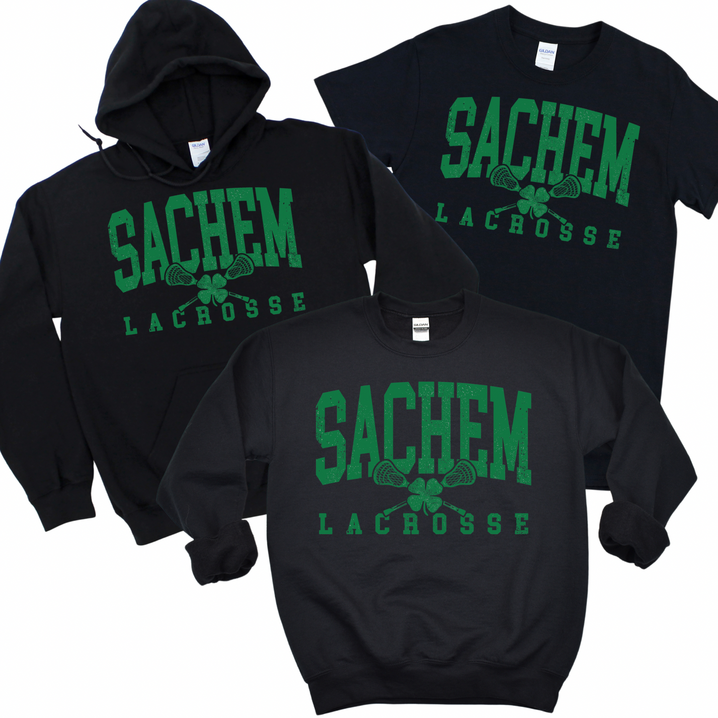 Sachem Lacrosse Shamrock - Black | Sachem Sports Apparel | LI Spirit & Sports Apparel