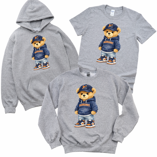 Varsity Bear: Manhasset Edition - Athletic Gray | Munsey Park Spiritwear Fundraiser | LI Spirit & Sports Apparel