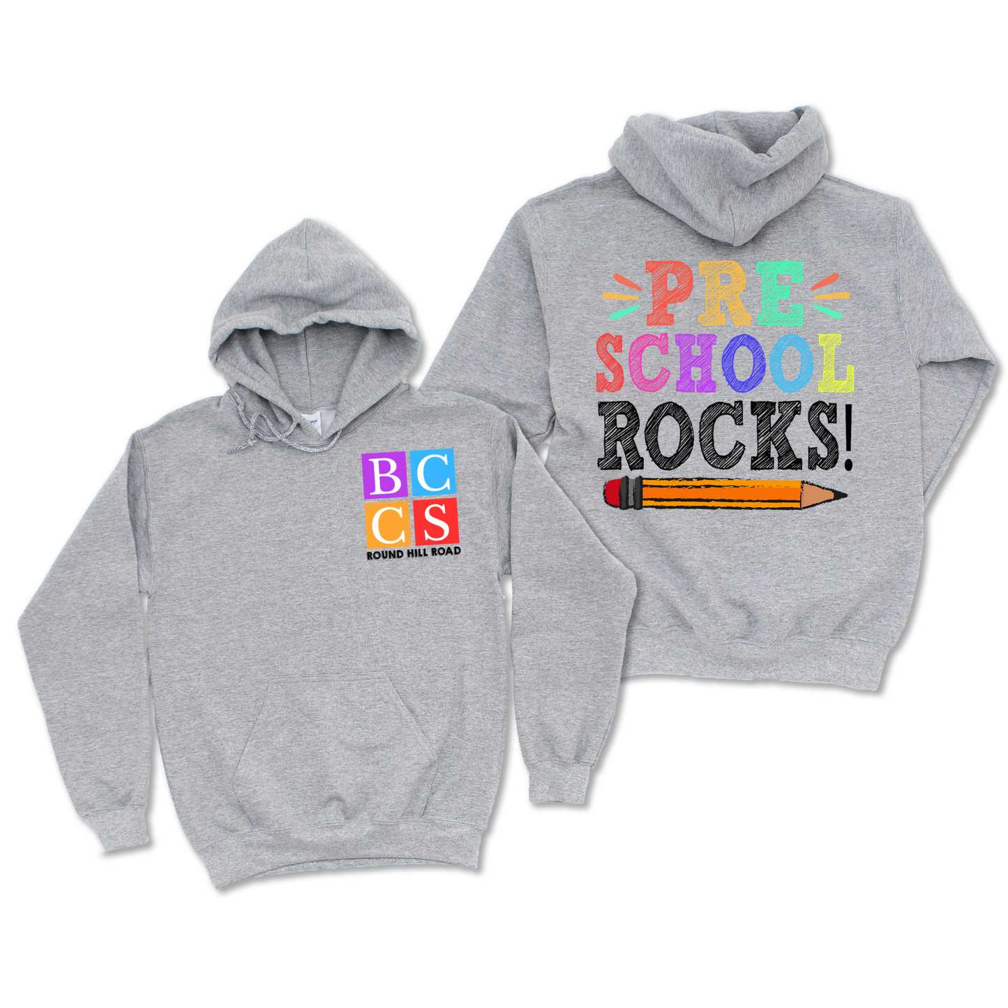 BCCS Round Hill Preschool Rocks - Athletic Gray | BCCS Round Hill Road Spiritwear Fundraiser | LI Spirit & Sports Apparel