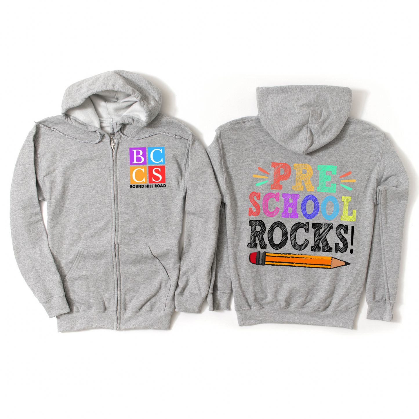 BCCS Round Hill Preschool Rocks - Athletic Gray | BCCS Round Hill Road Spiritwear Fundraiser | LI Spirit & Sports Apparel