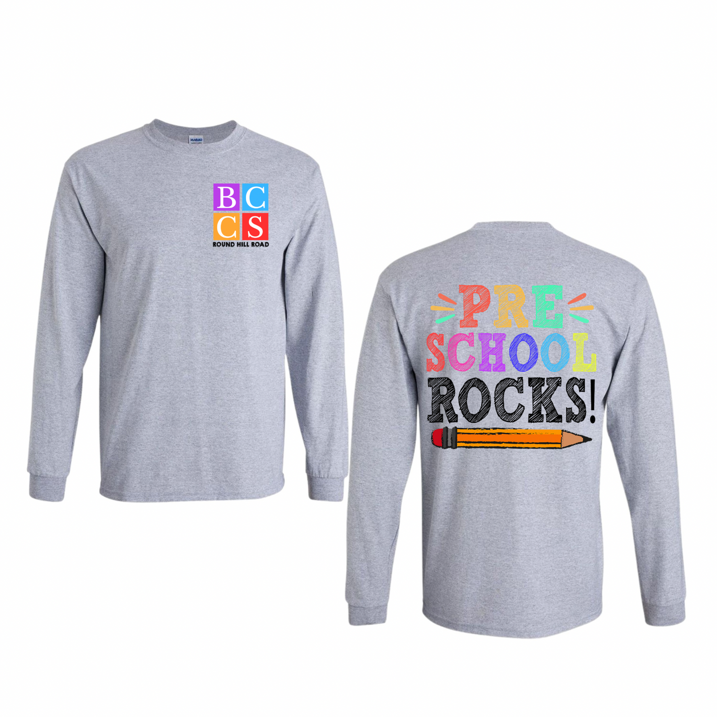 BCCS Round Hill Preschool Rocks - Athletic Gray | BCCS Round Hill Road Spiritwear Fundraiser | LI Spirit & Sports Apparel