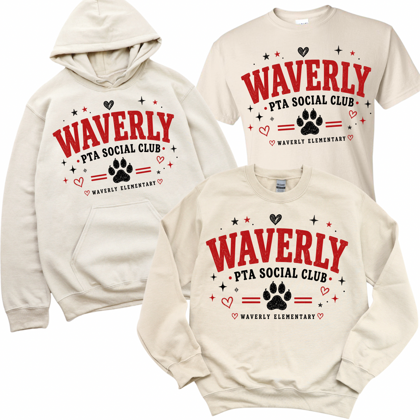 Waverly PTA Social Club - Sand | Waverly Elementary Spiritwear Fundraiser | LI Spirit & Sports Apparel