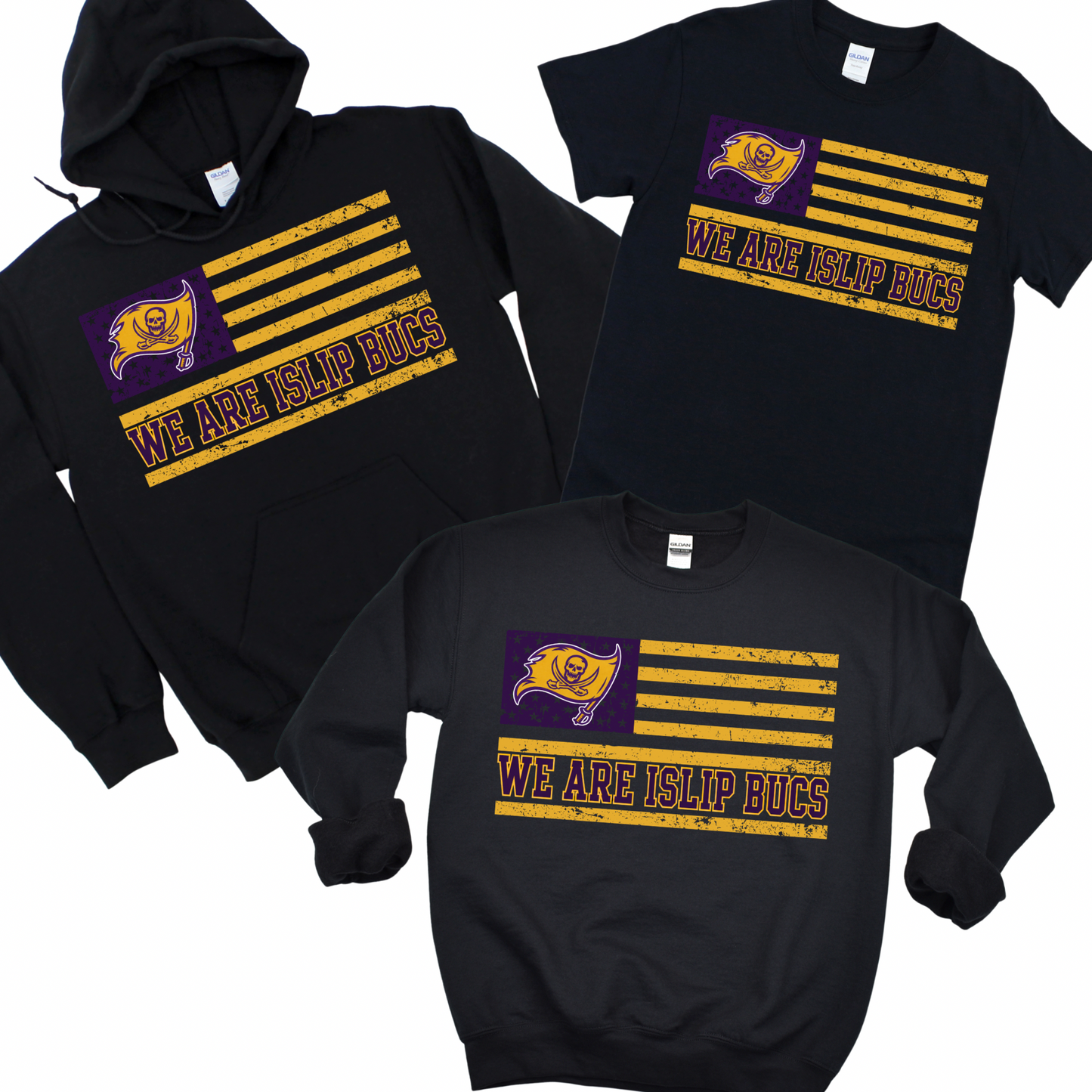 Islip Bucs Flag - Black | Sherwood Elementary Spiritwear Fundraiser | LI Spirit & Sports Apparel